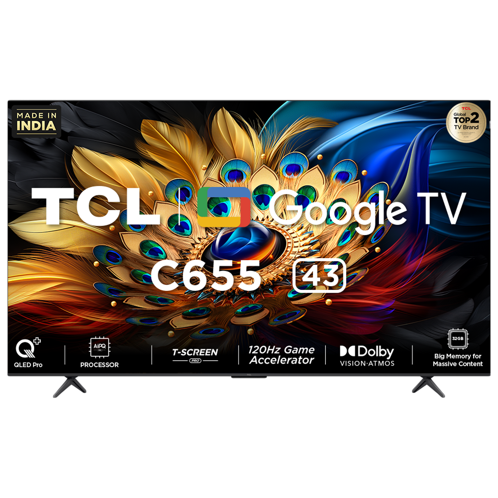 TCL C655 109.22 cm (43 inch) QLED 4K Ultra HD Google TV with Dolby